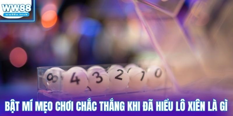 Bật mí mẹo chơi chắc thắng khi đã hiểu lô xiên là gì