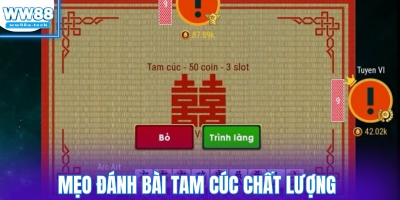 Mẹo đánh bài Tam Cúc chất lượng